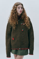 Winter Charm Zip-up Jacket [Brown]