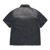 25SS OVERSIZE WASHING DENIM SHORT SLEEVE SHIRTS BLACK