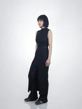 SLIT LONG DRESS (BLACK)