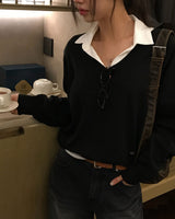 [ORIGINAL] Mellow U-Neck Long Sleeve Knit