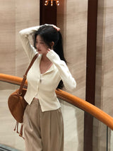 [BELLIDE MADE] ferry rib round knit cardigan