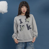 YK Check Applique Sweatshirt