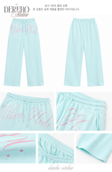 Taylor Mint Lettering Casual Wide Pants (TOP)