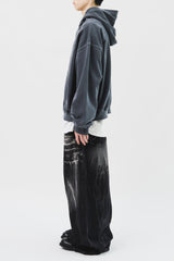 Det Washed Cropped Hoodie (4color)