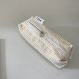 Clam round pencilcase _ Corduroy snow
