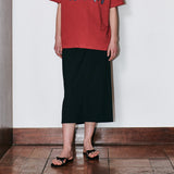 Stripe Long Skirt Black