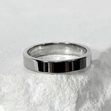 SS-4mm None logo simple ring_silver
