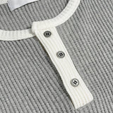 キンジ ワッフル ヘンリー ネック ウォーマー ロングスリーブ Tシャツ