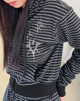 Ellie Heart Stripe Hoodie