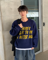 レタリングゼアニット (NAVY)