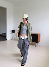 [BELT SET] FOLD OVER CARGO PANTS