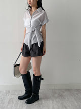 Pleated Cabra Shorts