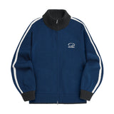 Sporty-Track-Semi-Crop-Knit-Zip-Up - 7COLOR