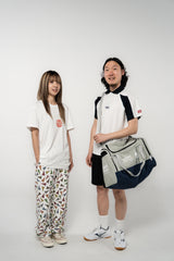 オーセンティックテーブルテニストレーニーTシャツ (ホワイト/ネイビー)