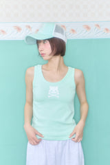 KIRI SKULL SLEEVELESS TOP (MINT)
