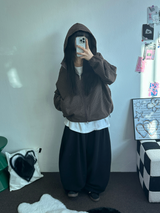 ダウンピンタックバルーンコットンソフティーロングパンツ 🩶🤎🖤3COLOR