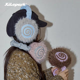 Cute fluffy winter warm ear mask for girls