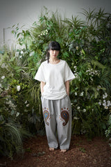 PAISLEY EMB. H-T SWEAT PANTS (Gray)