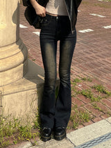 Y2K Vintage Washed Brownie Bootcut High Waist Long Pants