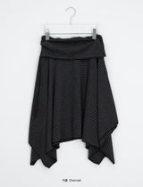 Woots Stripe Folding Layered Midi Skirt
