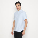MON AKITA - Tora Men Short Sleeve Shirt Blue