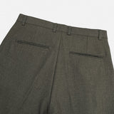 ウールピンタックスラックス
