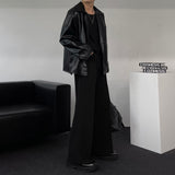 ENOC Box Oversized Fit Leather Jacket