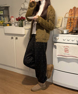 Wood brush hair fur cardigan(2color)