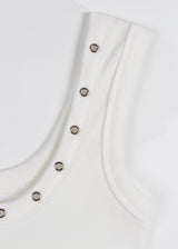 EYELET RIB SLEEVELESS