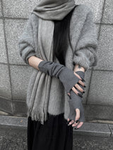 basic ribbed hand warmer (2color)
