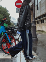 With Trackline Jersey Wide Pants