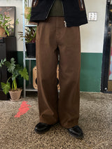モダンコットンワイドパンツ (S, M, L / 4 Colors)