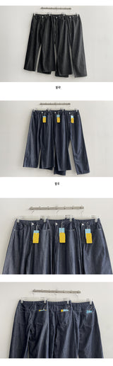 【ショート・ベーシック・ロング】【S～2XL】【夏のロングパンツ！】【染めX】Roomt サマーワイドデニムパンツ