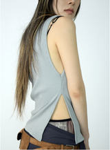 side slit boat sleeveless(3color)