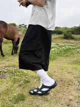 [Feature] Como Slack Cargo Bermuda Pants (3c)