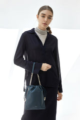 LUZIN MINI シープスキンショルダーバッグ / Peacock Green