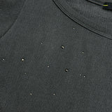 キュービックウィメンズタイ半袖Tシャツ_チャコール