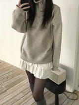 ハイネックボタンニット (3 colors)