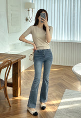 Today Round Basic Short Sleeve Knit