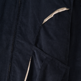 Corduroy Contrast Quilted Blouson - NAVY