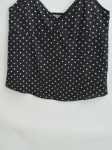 Celi Lace Trim Dot Top