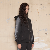 スモッグモチーフジップアップフーディー[Black]