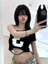 "3"クロップドTシャツ