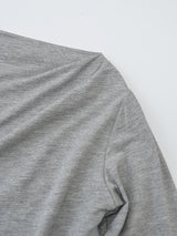 アンバランスオフショルダーシャーリングベーシック長袖Tシャツ