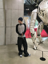 スナップ ノンフェード デニム ストリング ワイドパンツ 2C