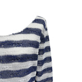 (2color) Border Sheer Openwork Knit