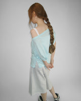 FREE LOOSE OFF-SHOULDER T-SHIRT