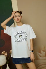Concept College ハンドロゴホワイトショートスリーブTシャツ [Unisex]