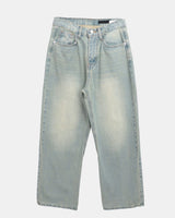 Seyu Back-Point Washed Denim Pants