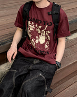 タッチグラフィックオーバーサイズハーフTシャツ